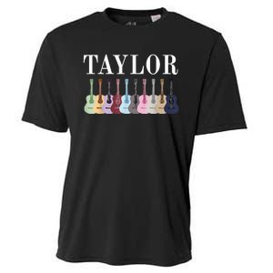 Taylor Personalized Name I Love Taylor Girl Groovy 70S Cooling Performance Crew T-Shirt