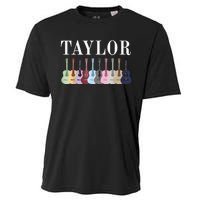 Taylor Personalized Name I Love Taylor Girl Groovy 70S Cooling Performance Crew T-Shirt