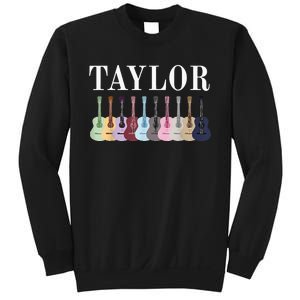 Taylor Personalized Name I Love Taylor Girl Groovy 70S Sweatshirt