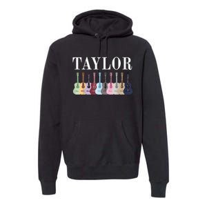 Taylor Personalized Name I Love Taylor Girl Groovy 70S Premium Hoodie