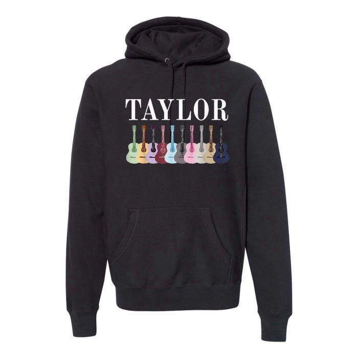 Taylor Personalized Name I Love Taylor Girl Groovy 70S Premium Hoodie