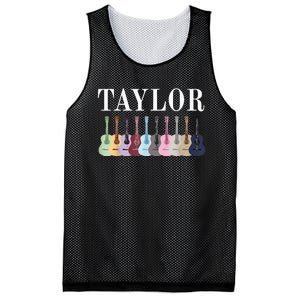 Taylor Personalized Name I Love Taylor Girl Groovy 70S Mesh Reversible Basketball Jersey Tank