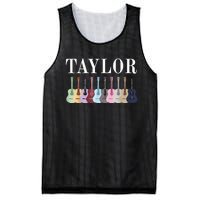 Taylor Personalized Name I Love Taylor Girl Groovy 70S Mesh Reversible Basketball Jersey Tank