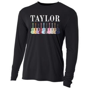 Taylor Personalized Name I Love Taylor Girl Groovy 70S Cooling Performance Long Sleeve Crew