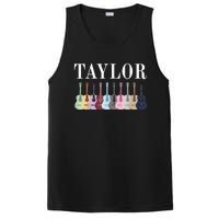 Taylor Personalized Name I Love Taylor Girl Groovy 70S PosiCharge Competitor Tank