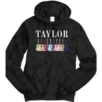 Taylor Personalized Name I Love Taylor Girl Groovy 70S Tie Dye Hoodie