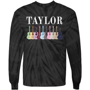 Taylor Personalized Name I Love Taylor Girl Groovy 70S Tie-Dye Long Sleeve Shirt