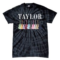 Taylor Personalized Name I Love Taylor Girl Groovy 70S Tie-Dye T-Shirt