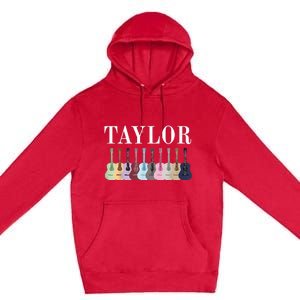 Taylor Personalized Name I Love Taylor Girl Groovy 70S Premium Pullover Hoodie