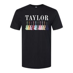 Taylor Personalized Name I Love Taylor Girl Groovy 70S Softstyle CVC T-Shirt