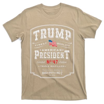 Trump President N 47 Vintage Whiskey Usa T-Shirt