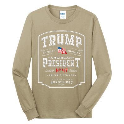 Trump President N 47 Vintage Whiskey Usa Tall Long Sleeve T-Shirt