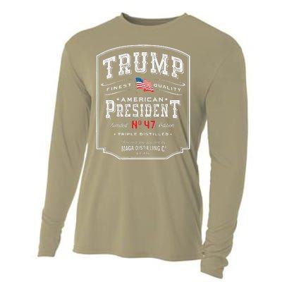 Trump President N 47 Vintage Whiskey Usa Cooling Performance Long Sleeve Crew