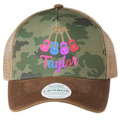 Taylor Personalized Name I Love Taylor Girl Groovy 70S Legacy Tie Dye Trucker Hat