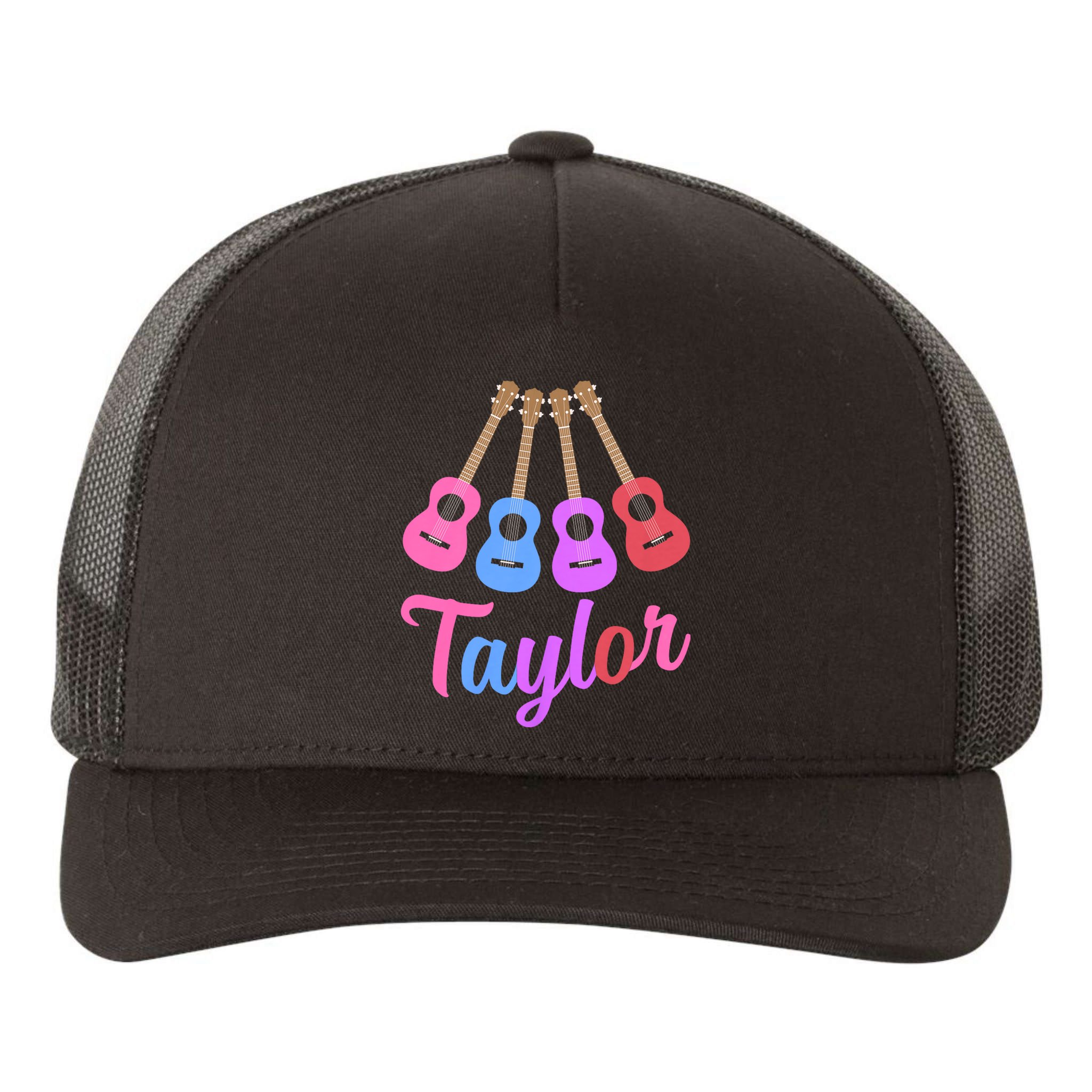 Taylor Personalized Name I Love Taylor Girl Groovy 70S Yupoong Adult 5-Panel Trucker Hat