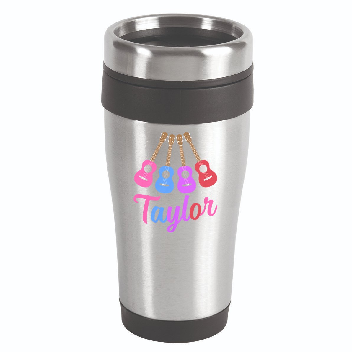 Taylor Personalized Name I Love Taylor Girl Groovy 70S 16oz Travel Tumbler