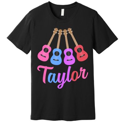 Taylor Personalized Name I Love Taylor Girl Groovy 70S Premium T-Shirt