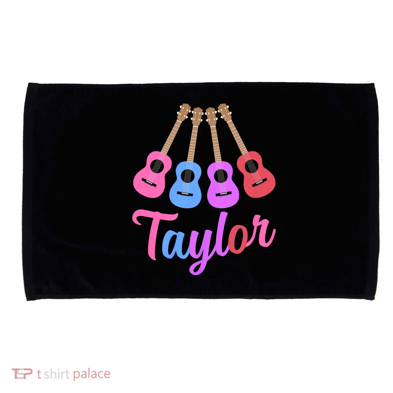 Taylor Personalized Name I Love Taylor Girl Groovy 70S Microfiber Hand Towel