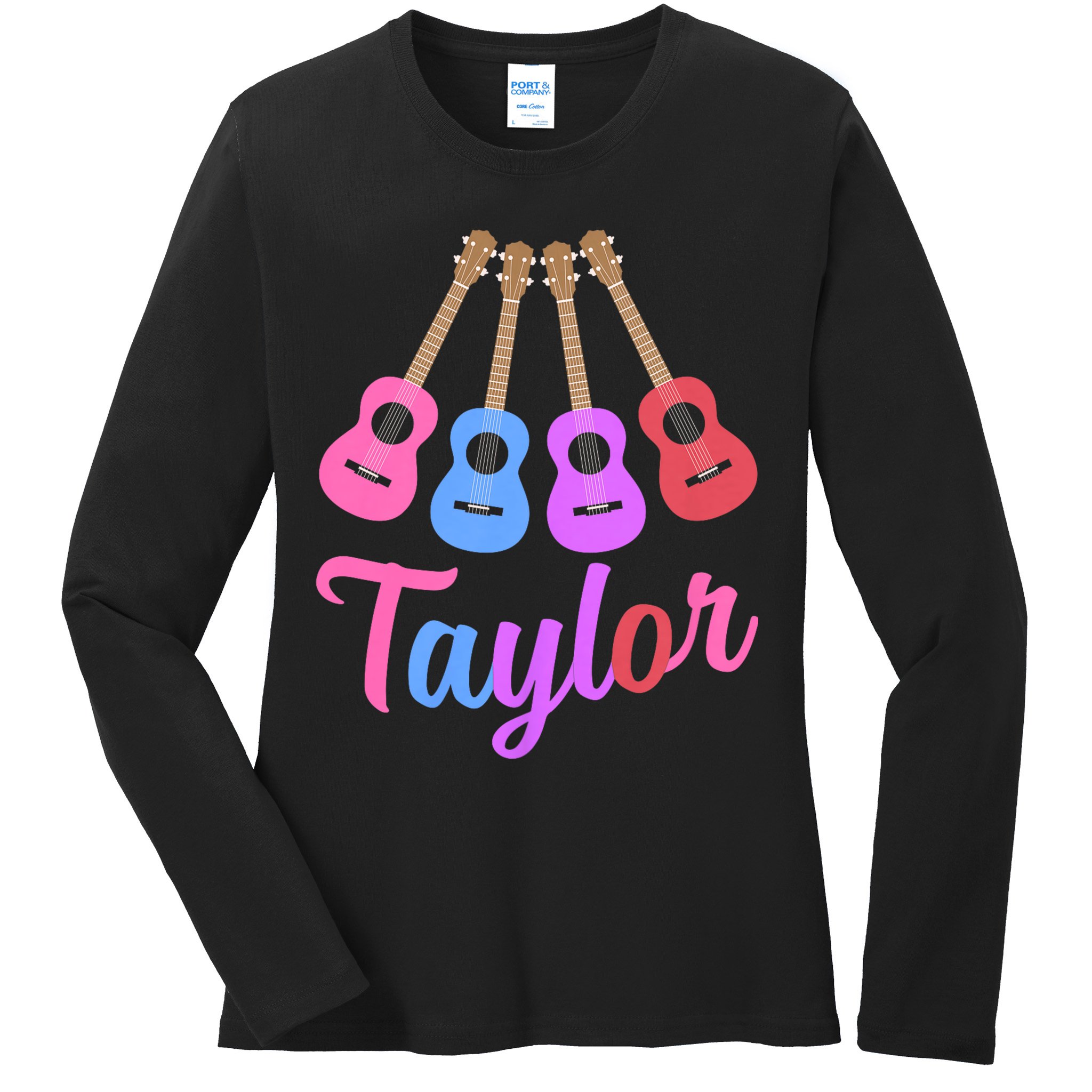 Taylor Personalized Name I Love Taylor Girl Groovy 70S Ladies Long Sleeve Shirt