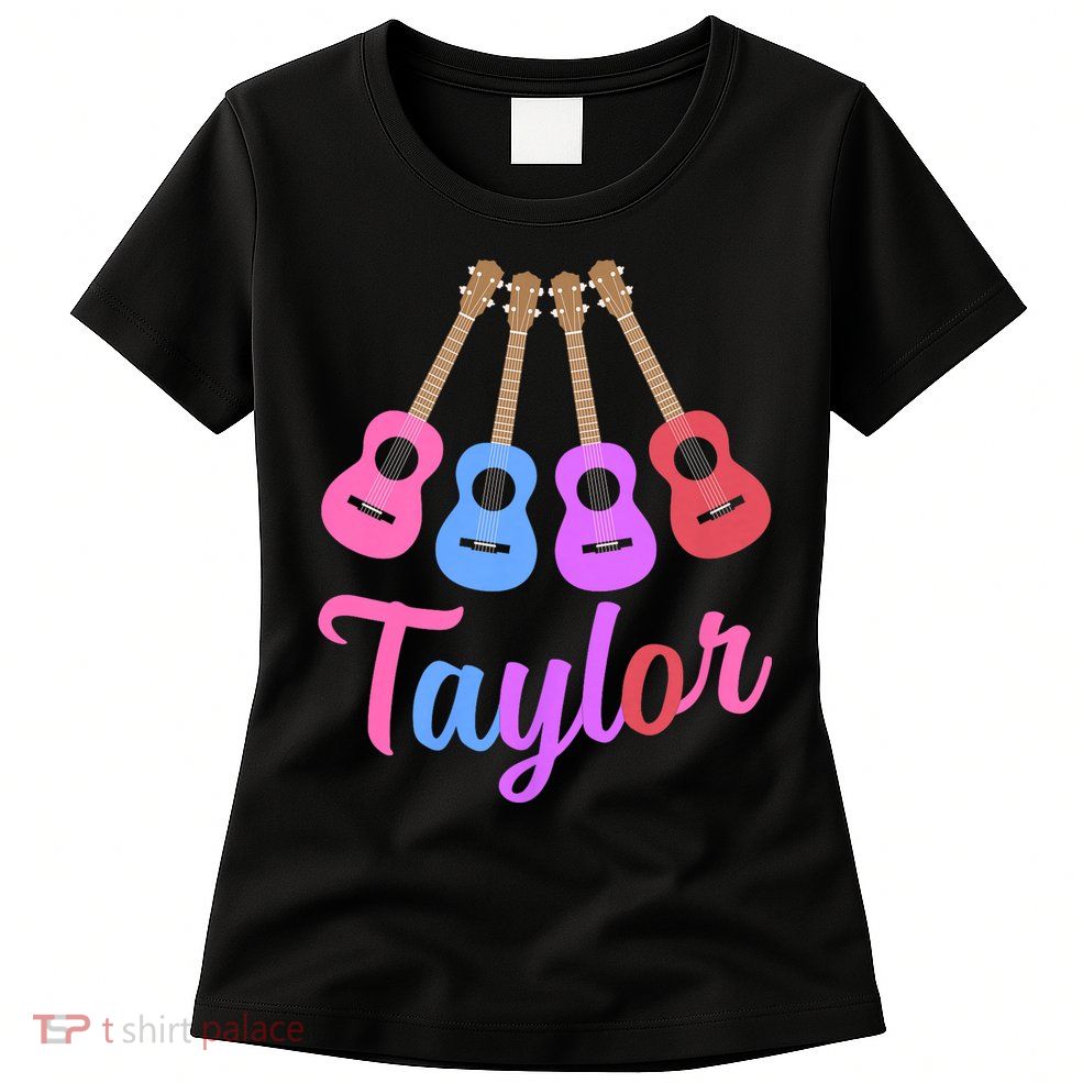 Taylor Personalized Name I Love Taylor Girl Groovy 70S Womens T-Shirt