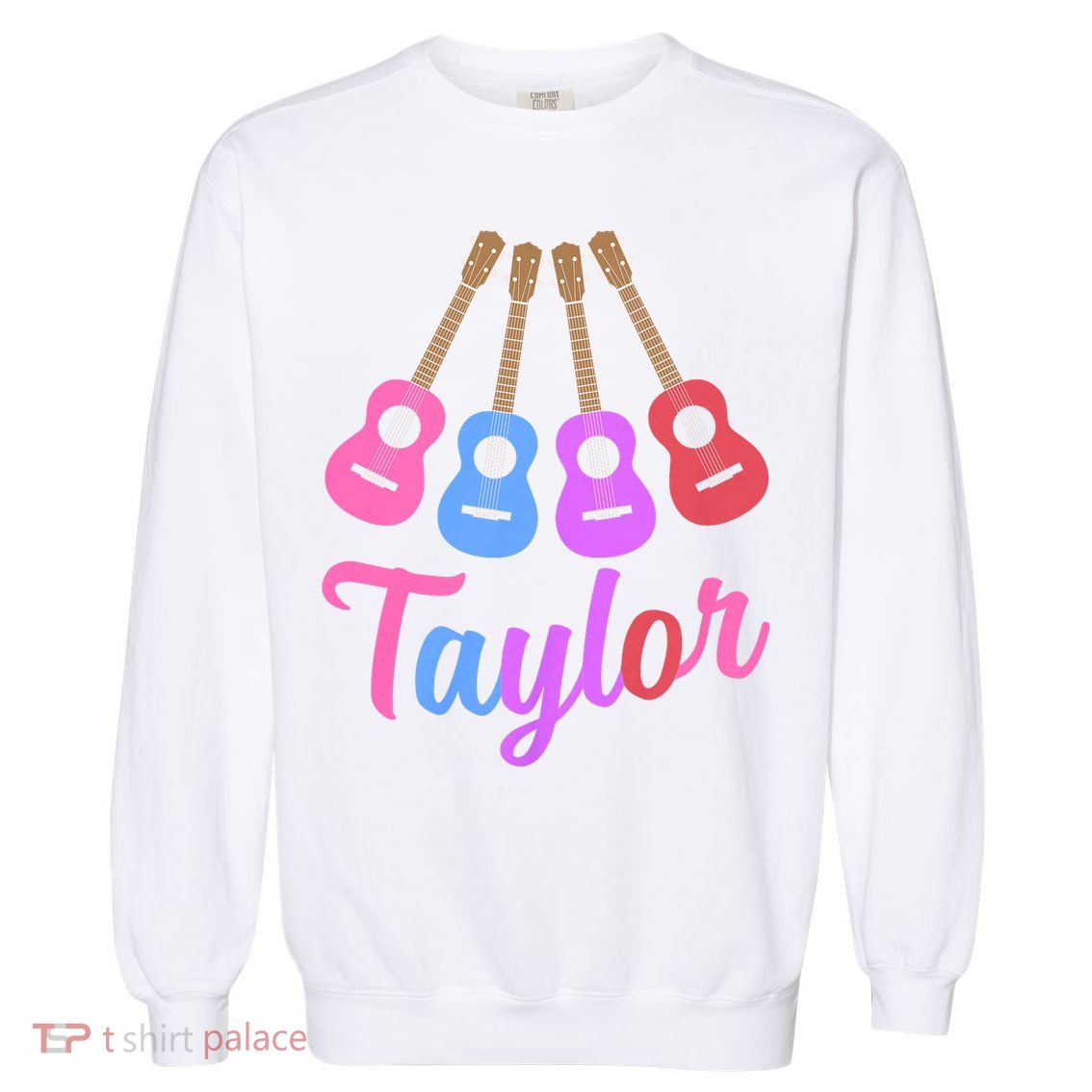 Taylor Personalized Name I Love Taylor Girl Groovy 70S Garment-Dyed Sweatshirt