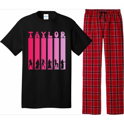 Taylor Personalized Name I Love Taylor Girl Groovy Pajama Set