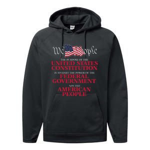 The Purpose Of The United States Constitution Performance Fleece Hoodie