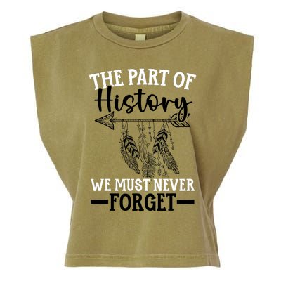 The Part Of History We Never Forget Orange Day Indigenous Garment-Dyed Women's Muscle Tee