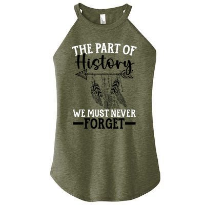 The Part Of History We Never Forget Orange Day Indigenous Women's Perfect Tri Rocker Tank