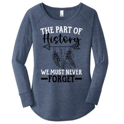 The Part Of History We Never Forget Orange Day Indigenous Women's Perfect Tri Tunic Long Sleeve Shirt