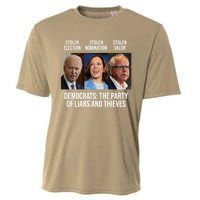 The Party Of Liars And Thieves Anti Biden Harris Walz Cooling Performance Crew T-Shirt