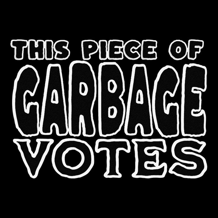 This Piece Of Garbage Votes Sarcastic Political Statement Full-Length Apron With Pockets