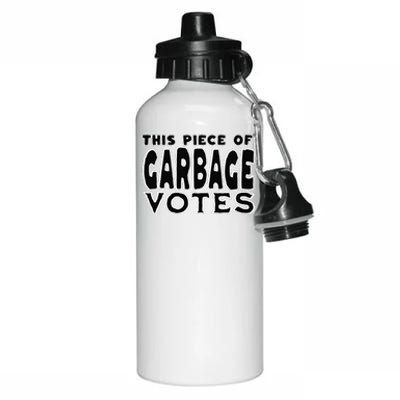 This Piece Of Garbage Votes Sarcastic Political Statement Aluminum Water Bottle