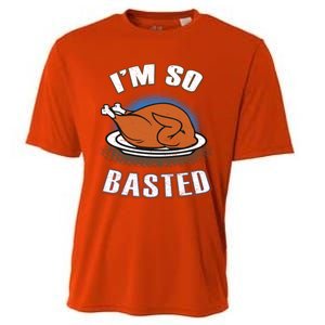 Thanksgiving Party Outfit Funny I'm So Basted Cool Gift Cooling Performance Crew T-Shirt