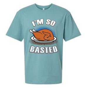 Thanksgiving Party Outfit Funny I'm So Basted Cool Gift Sueded Cloud Jersey T-Shirt