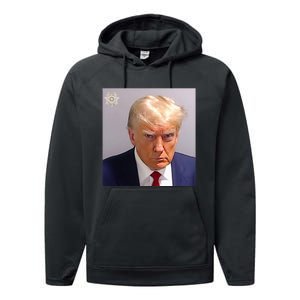 Trump Plain Original Mug Shot Classic Georgia Style Performance Fleece Hoodie