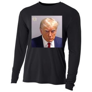 Trump Plain Original Mug Shot Classic Georgia Style Cooling Performance Long Sleeve Crew