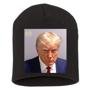 Trump Plain Original Mug Shot Classic Georgia Style Short Acrylic Beanie