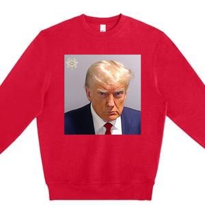 Trump Plain Original Mug Shot Classic Georgia Style Premium Crewneck Sweatshirt