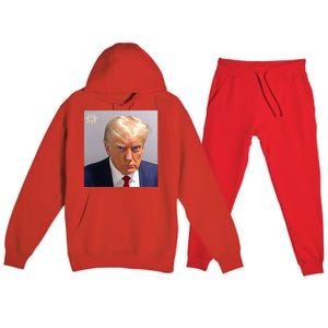 Trump Plain Original Mug Shot Classic Georgia Style Premium Hooded Sweatsuit Set