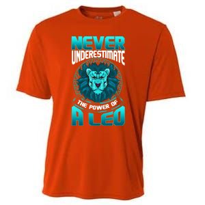 The Power Of A Leo A Leo Zodiac Great Gift Cooling Performance Crew T-Shirt