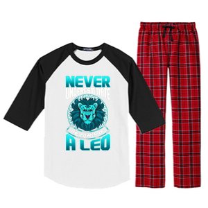 The Power Of A Leo A Leo Zodiac Great Gift Raglan Sleeve Pajama Set