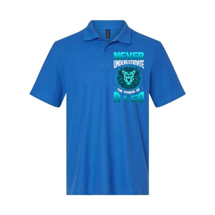 The Power Of A Leo A Leo Zodiac Great Gift Softstyle Adult Sport Polo