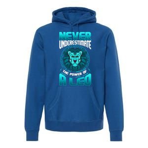 The Power Of A Leo A Leo Zodiac Great Gift Premium Hoodie