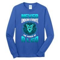 The Power Of A Leo A Leo Zodiac Great Gift Tall Long Sleeve T-Shirt