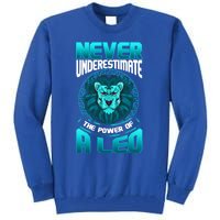 The Power Of A Leo A Leo Zodiac Great Gift Tall Sweatshirt