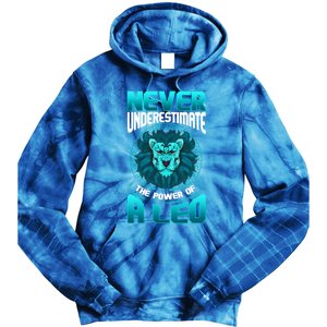 The Power Of A Leo A Leo Zodiac Great Gift Tie Dye Hoodie