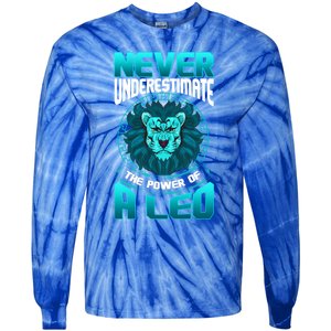 The Power Of A Leo A Leo Zodiac Great Gift Tie-Dye Long Sleeve Shirt