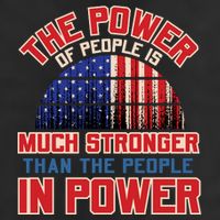 The Power Of People Is Much Stronger Than The People In Power Political Slogan 7 Panel Mesh Trucker Snapback Hat