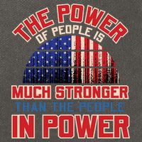 The Power Of People Is Much Stronger Than The People In Power Political Slogan Cotton Canvas Backpack